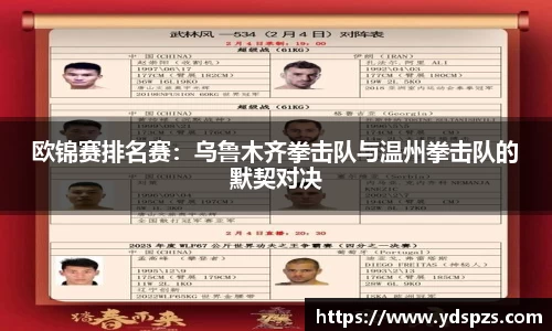 欧锦赛排名赛：乌鲁木齐拳击队与温州拳击队的默契对决
